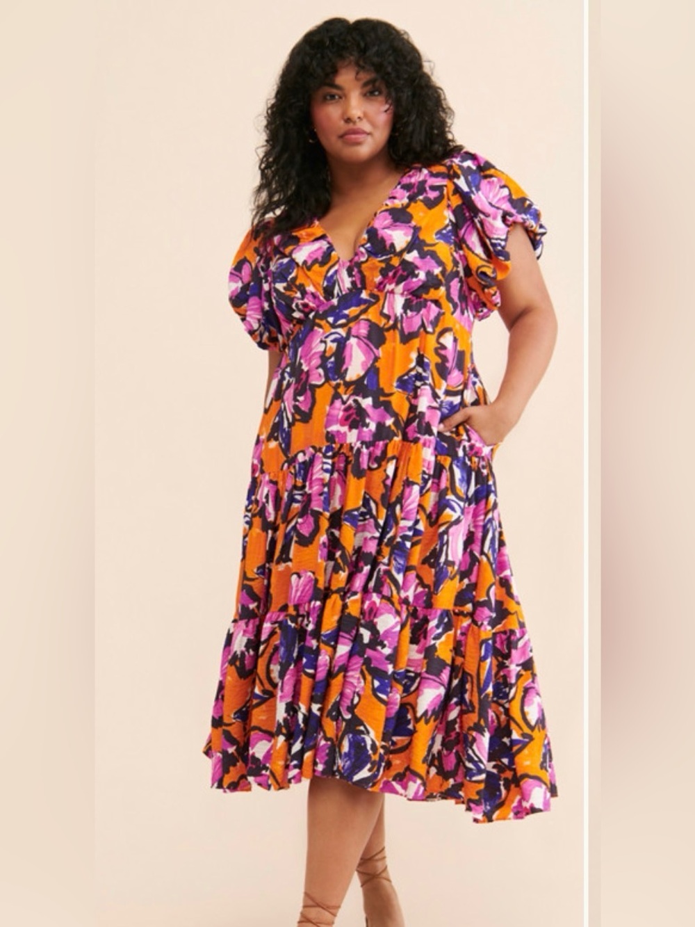 VGUC Anthropologie puff sleeve dress
